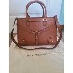 AVA Carrington STOCKHOLM SATCHEL CAMEL Vegan Leather NWT